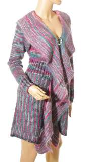   Cardigans Sweater Coat Knitting Asymmetric Top&Blouse 6 12 056  