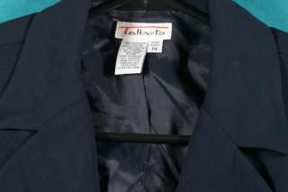 Talbots Navy Blue Blazer Jacket Size 14 L 12  
