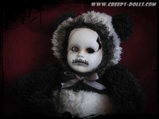 Creepy Doll Bastet2329 One eyed Plush Panda Bear  