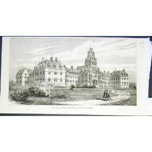  Royal Albert Asylum Idiots Lancaster England Print 1876 