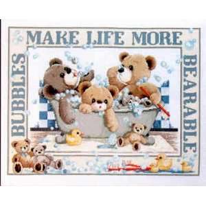  Bubbles (teddy bears) (counted cross stitch): Arts, Crafts 