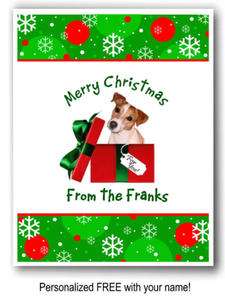   Russell Terrier Christmas Cards Personalized with YOUR name! EXCLUSIVE