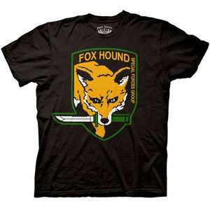 Metal Gear Solid Fox Hound Men Anime T shirt (Black)  