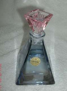 4W24 VINTAGE SC CRYSTAL PERFUME BOTTLE MADE IN ITALY OV  