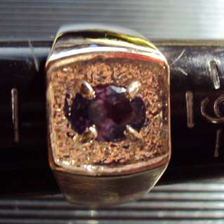 8x6mm OV Alexandrite Man Ring Lab Created in Silver s9  