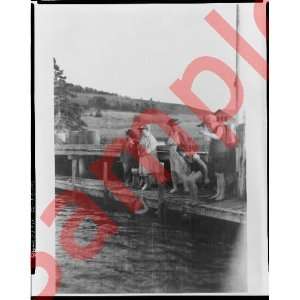   Gertrude Grosvenor and Alexander Graham Bell Swimming