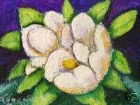 SELBY ART Original painting SOUTHERN MAGNOLIA ACEO sfa  