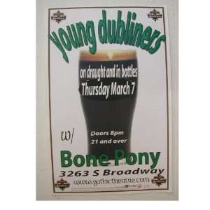 Young Dubliners Bone Pony Handbill Poster The