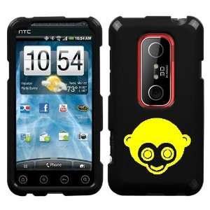  HTC EVO 3D YELLOW MONKEY ON A BLACK HARD CASE COVER 