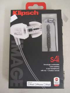 Genuine KLIPSCH IMAGE S4i EARPHONES IN BLACK BOX  