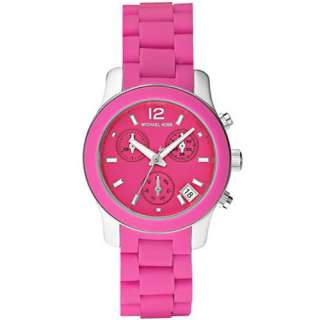 Michael Kors Womens Pink Silicone Watch MK5443 NEW  