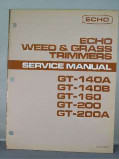 ECHO Service Manual GT 140A 140B 160 200 200A  