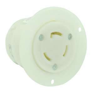 Leviton 3335 C 30 Amp, 125/250 Volt, Flanged Outlet Locking Receptacle 