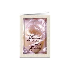  43rd Birthday / Wife / Pink Rose Card Health & Personal 
