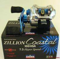 DAIWA ZILLION ZLNCL100HSA COASTAL HYPER SPEED RIGHT HAND BAITCAST REEL 