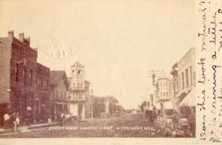 WEYAUWEGA WISCONSIN   STREET SCENE dirt road 1908  