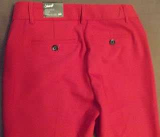 EXPRESS 00R MARS RED COLUMNIST PANTS XXS 00 Ultimate Double Weave 