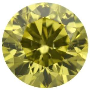  High Clarity 0.28 Ctw Canary Yellow Color Round Diamond Jewelry