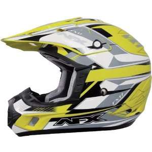   Youth Helmet Offroad Unisex Yellow/Silver Medium: Sports & Outdoors