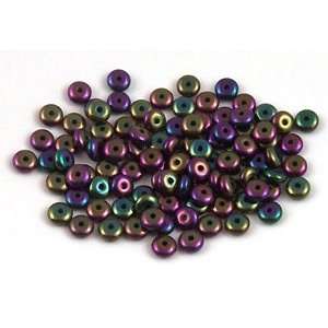  WHOLESALE Czech Glass 4mm Rondelle Beads   1 Mass   Iris 