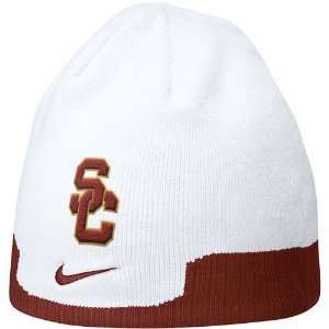    Nike USC Trojans White 4th & Goal Knit Beanie: Sports & Outdoors