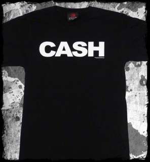 Johnny Cash   Block name logo   official t shirt  