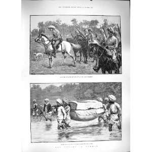   : 1889 BRITISH SOLDIERS BURMAH GUNGAW CHIN YAW RIVER: Home & Kitchen