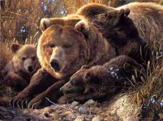 Sale great wild animal oil painting:Bears  
