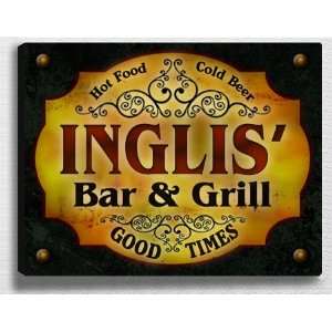  Ingliss Bar & Grill 14 x 11 Collectible Stretched 