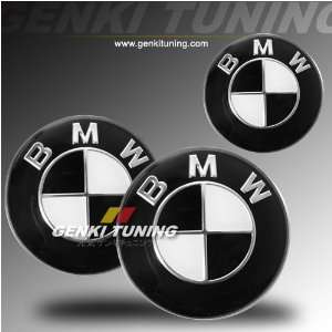   Trunk Roundel Steering Wheel Emblem Black & White   E60 E61 5Series