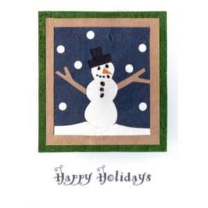  White Christmas Recycled Holiday Card (RF14) Set of 5 