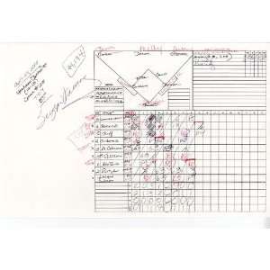 Suzyn Waldman Handwritten/Signed Scorecard Tigers at Yankees 4 29 2008