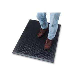   Anti fatigue mat contains 50 percent recycled rubber.