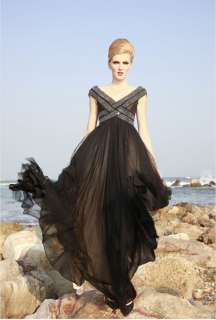 NEW Stunning Black Long Evening Gowns/Wedding Dresses #8055847  