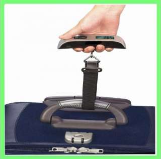 110LB/50KG LCD Digital Baggage Travel Luggage Weight Hook Scale W 