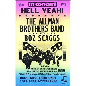  The Allman Brothers Band with Boz Scaggs 14 X 22 Vintage 