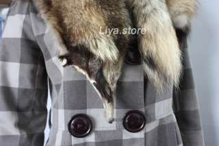 new womens luxury real genuine nature color racoon fur collar scarf 