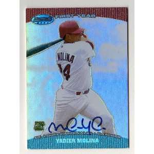  2004 Bowmans Best Yadier Molina Autograph Rookie Card 