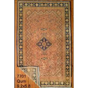  5x9 Hand Knotted Qum Persian Rug   58x92