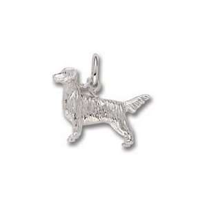  6324 Dog   Retriever Charm   Sterling Silver: Jewelry