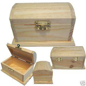 Wood Pirate Treasure Chest Storage/Coin Box + FREE GIFT  