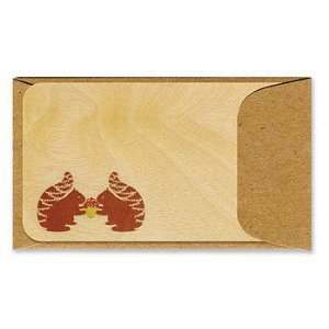  Gifting Squirrels Wooden Gift Card 