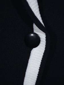   JOHN Knits Santana Knit Black & Bright White Jacket Blazer sz 16 $1390