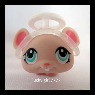 Littlest Pet Shop Baby Pink Angel MOUSE #1412 $2ship  