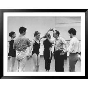  Ballet Master George Balanchine Instructing Dancers for 