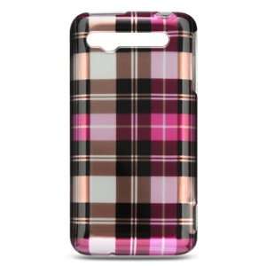   Hot pink checker design phone case for the HTC Merge: Everything Else