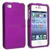 Purple Rubber Hard Cover Case For Apple Iphone 4 4G 4TH  