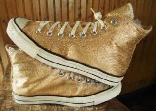   VINTAGE CONVERSE CHUCK TAYLOR ALL STARS size 10.5 Gold metalic  