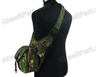 Tactical Utility Shoulder Pack Bag Pouch   Woodland  