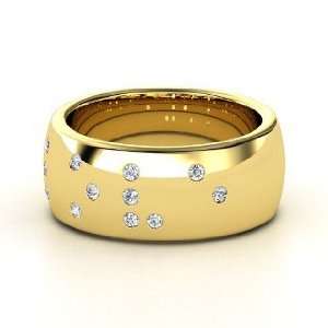  Feel the Love Ring, 14K Yellow Gold Ring with Diamond 
